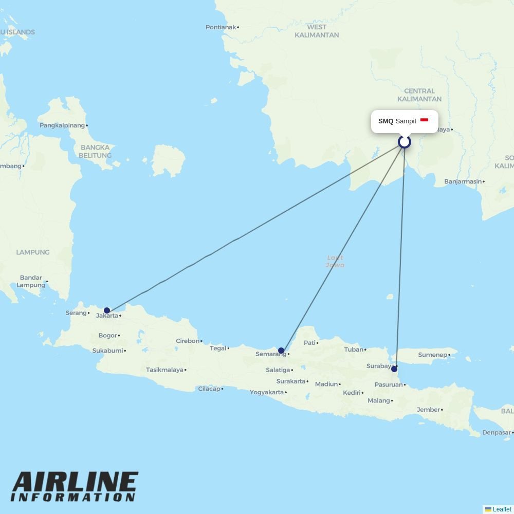 Nam Air routes from SMQ