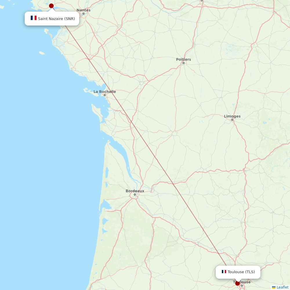 Air Corsica at SNR route map