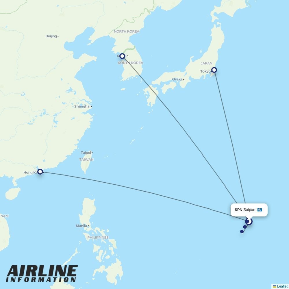 United routes from SPN