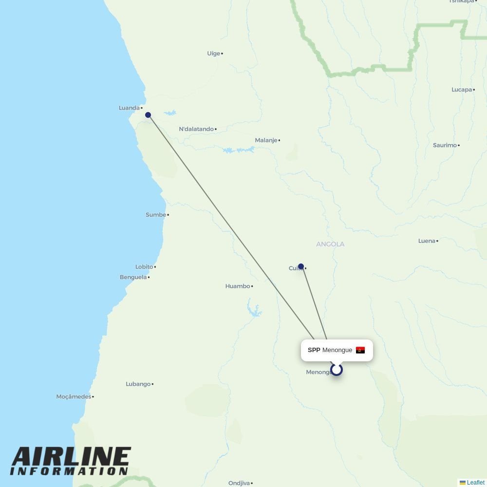 TAAG routes from SPP