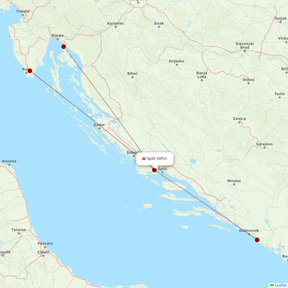 Trade Air at SPU route map