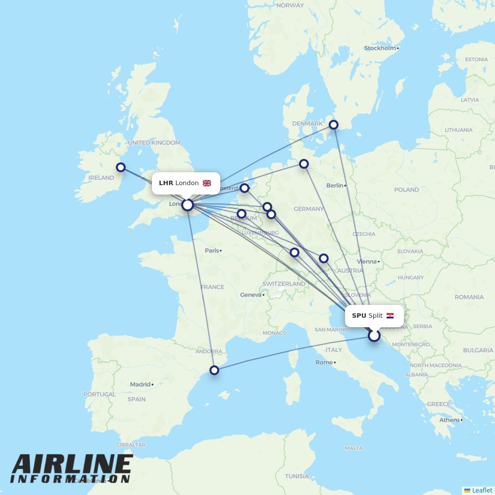Airlines with flights from Split to London (SPU to LHR) | Airline ...