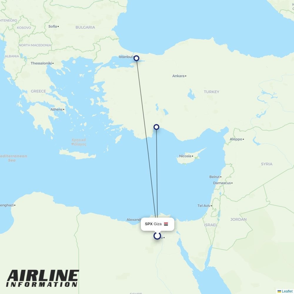 Pegasus routes from SPX