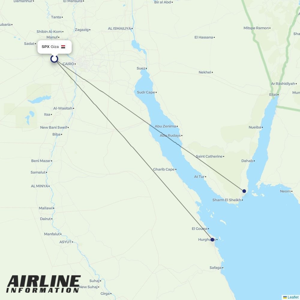 Air Cairo routes from SPX