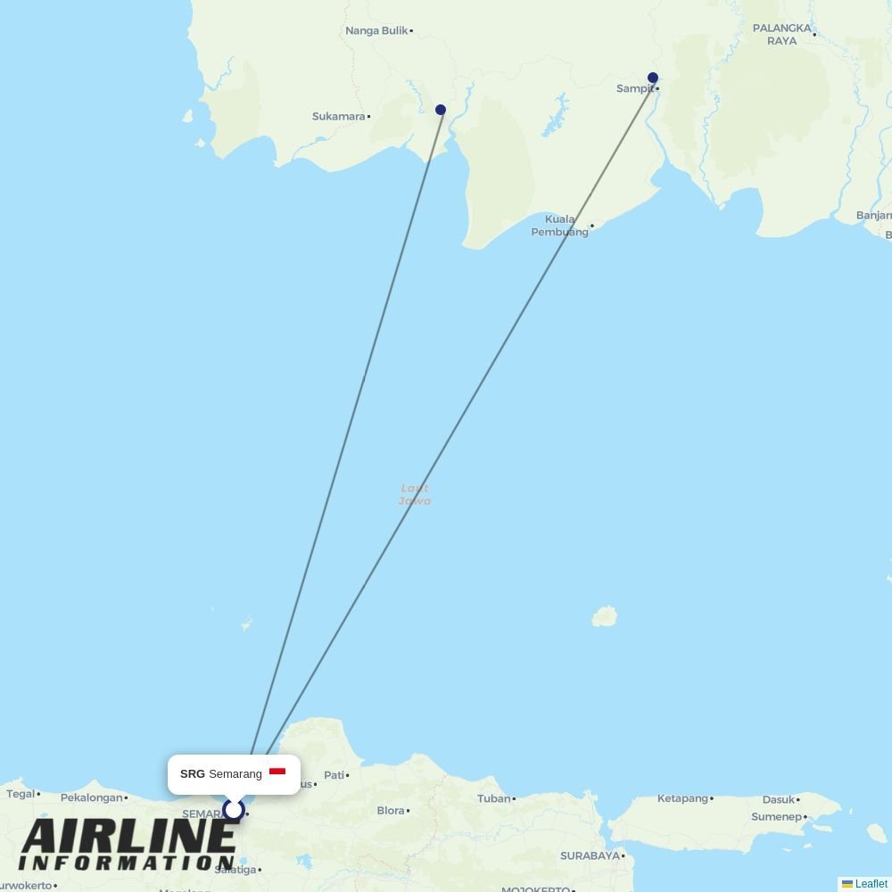 Nam Air routes from SRG