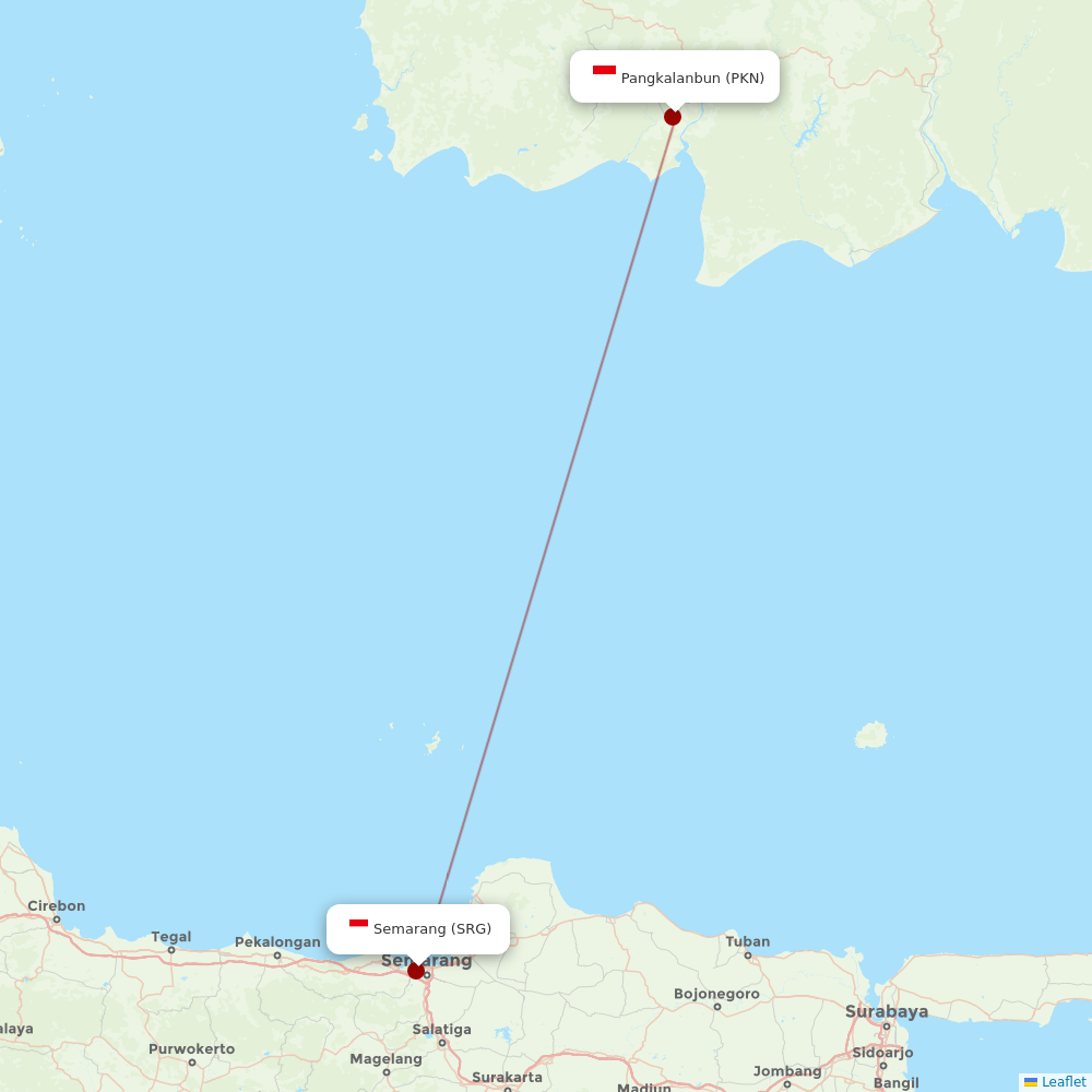 Nam Air at SRG route map