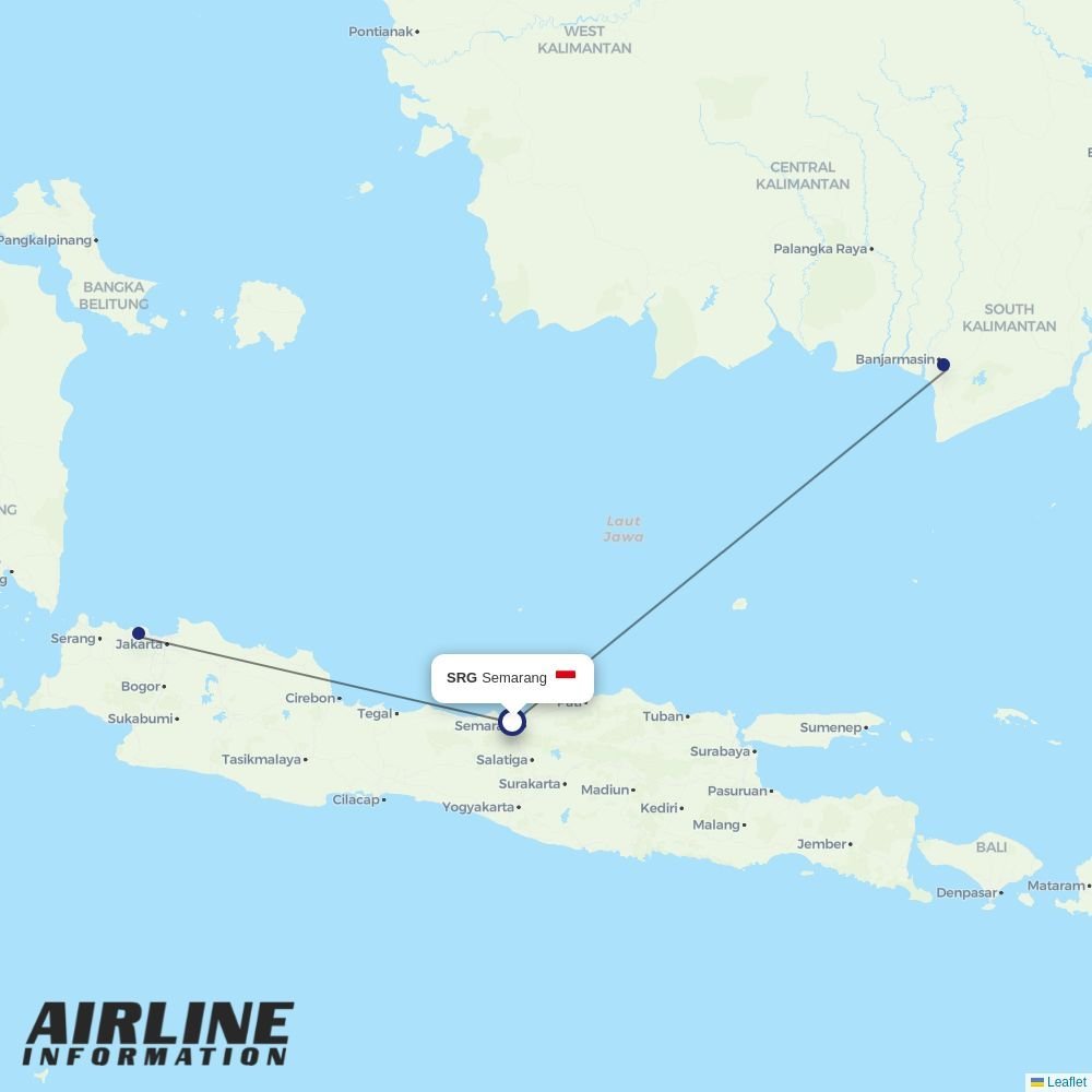 Citilink routes from SRG