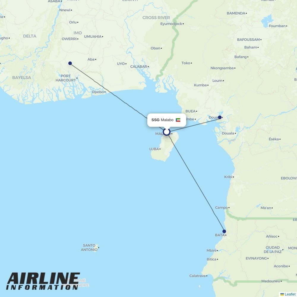 Cronos Airlines routes from SSG