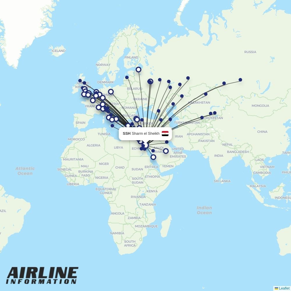 TUIfly Netherlands routes from SSH