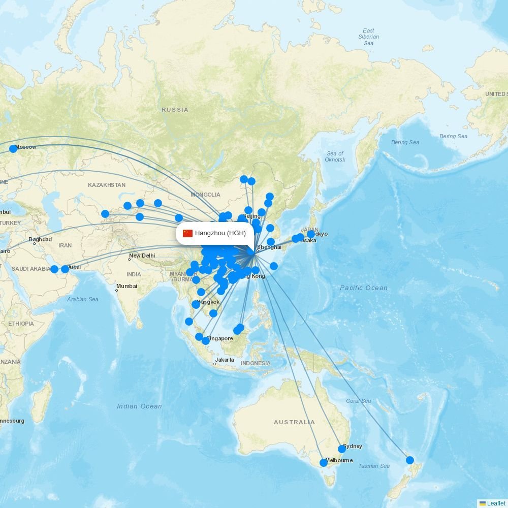 Royal Jordanian routes from SSH