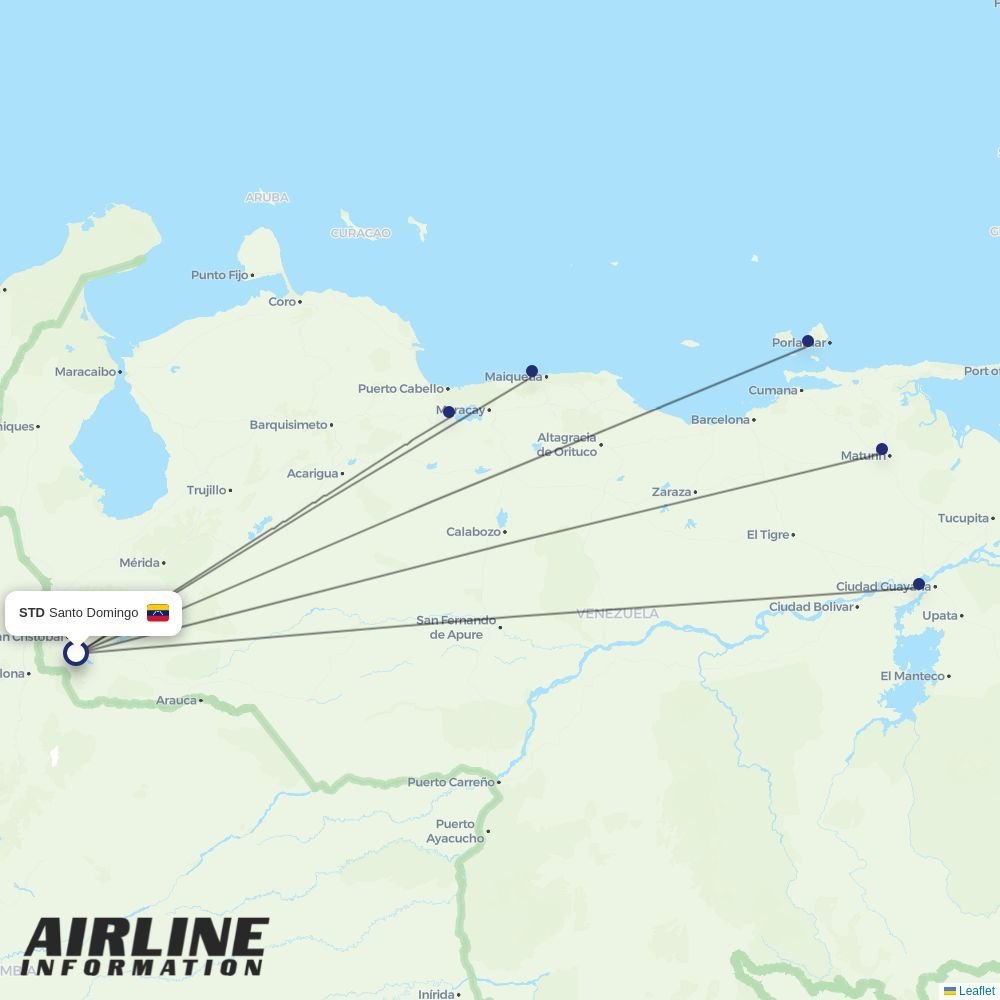 Conviasa routes from STD