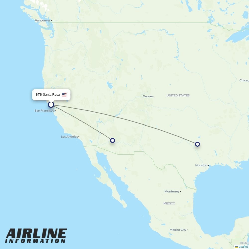 American Airlines routes from STS