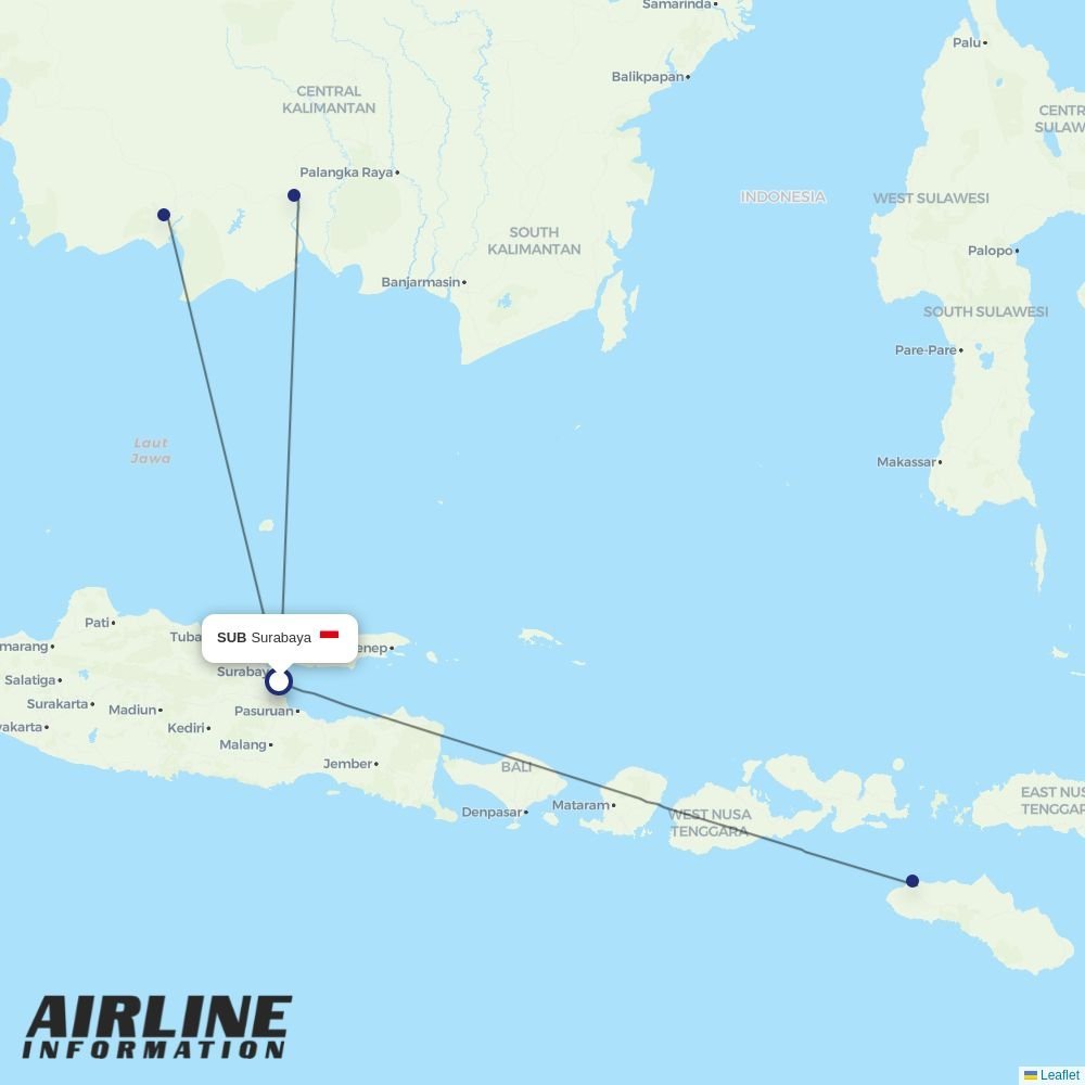 Nam Air routes from SUB