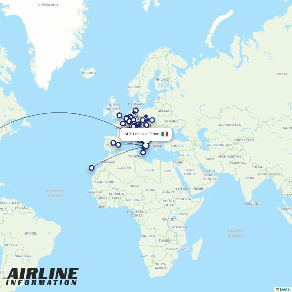 Eurowings routes from SUF