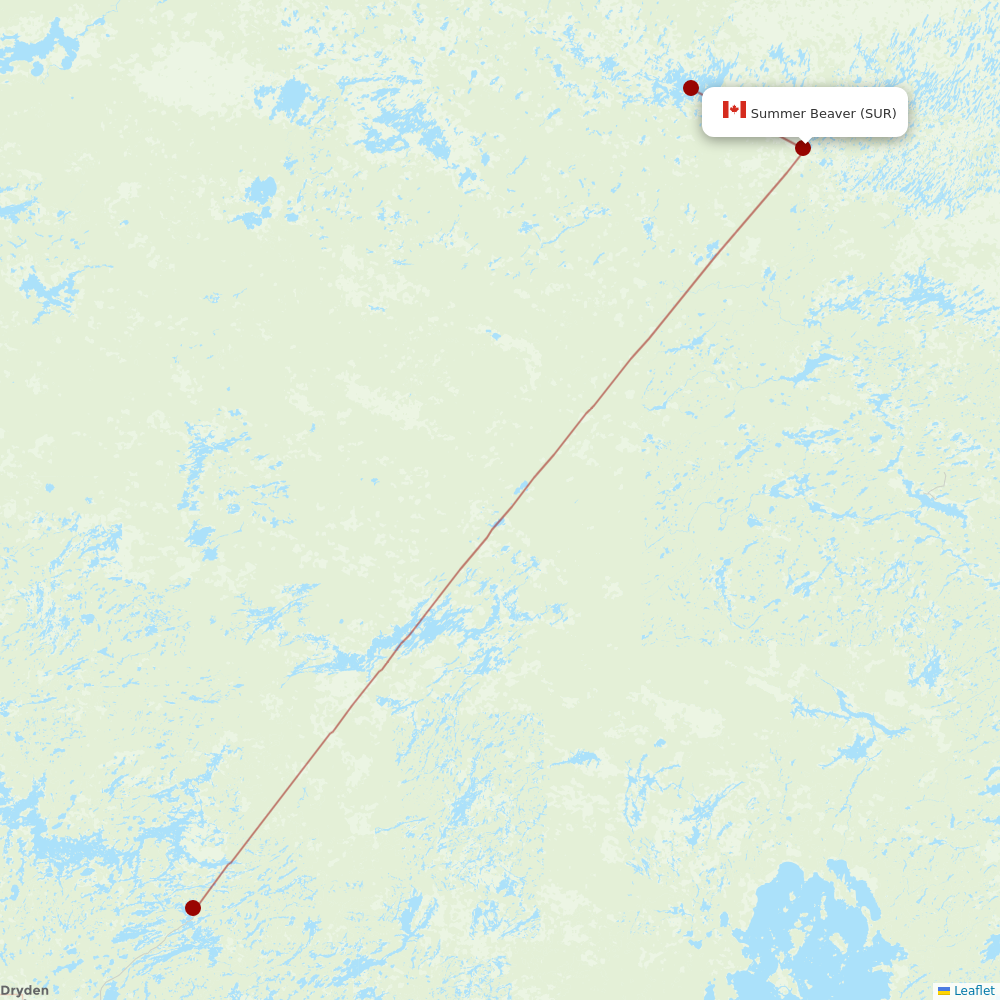 Air Antwerp at SUR route map