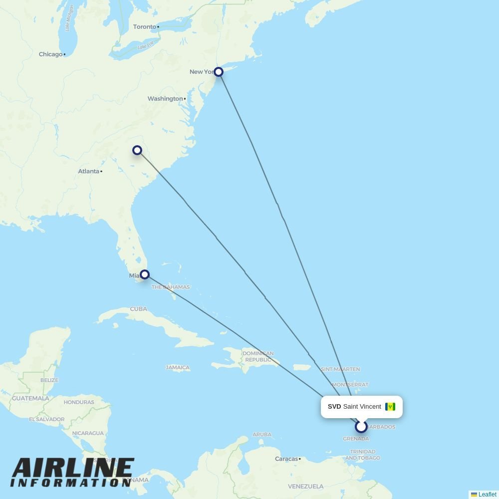 American Airlines routes from SVD