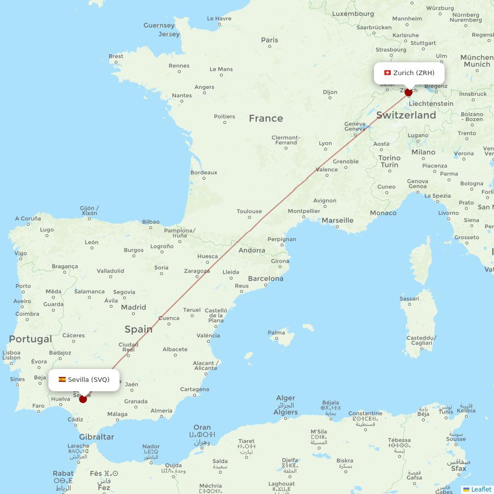 Edelweiss Air at SVQ route map