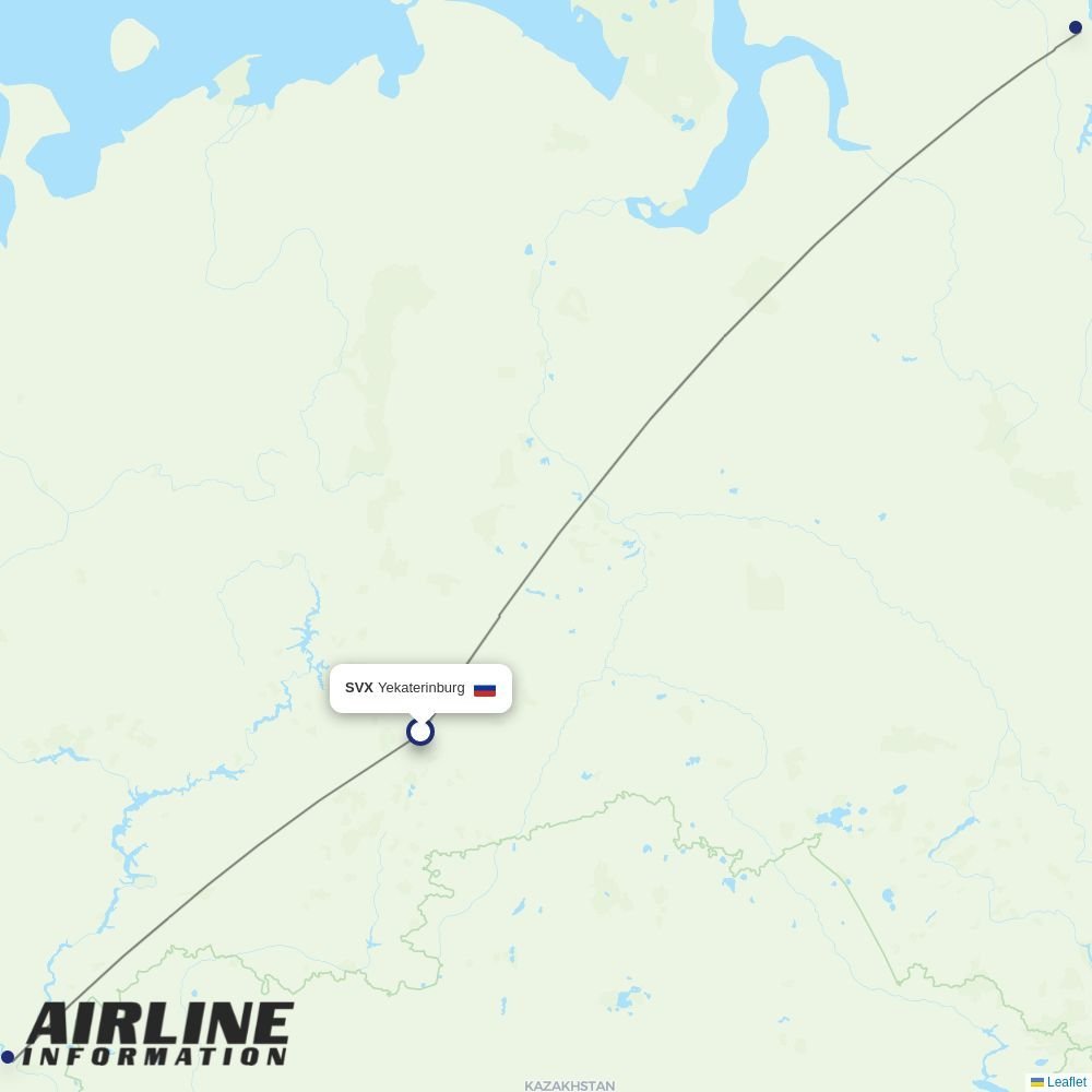 NordStar routes from SVX