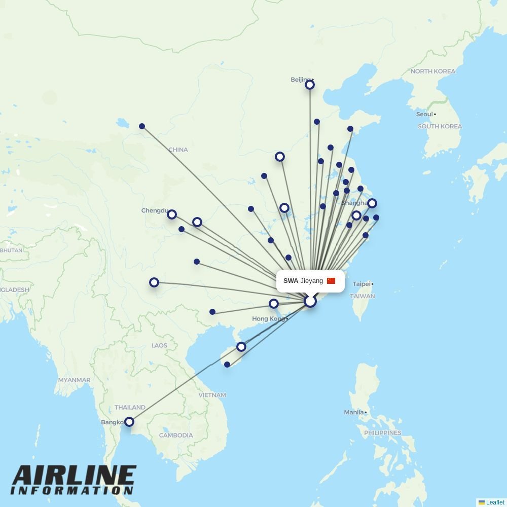 China Southern routes from SWA
