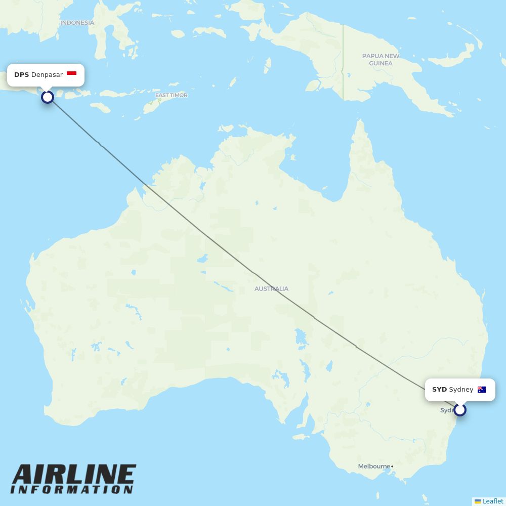Batik Air routes from SYD