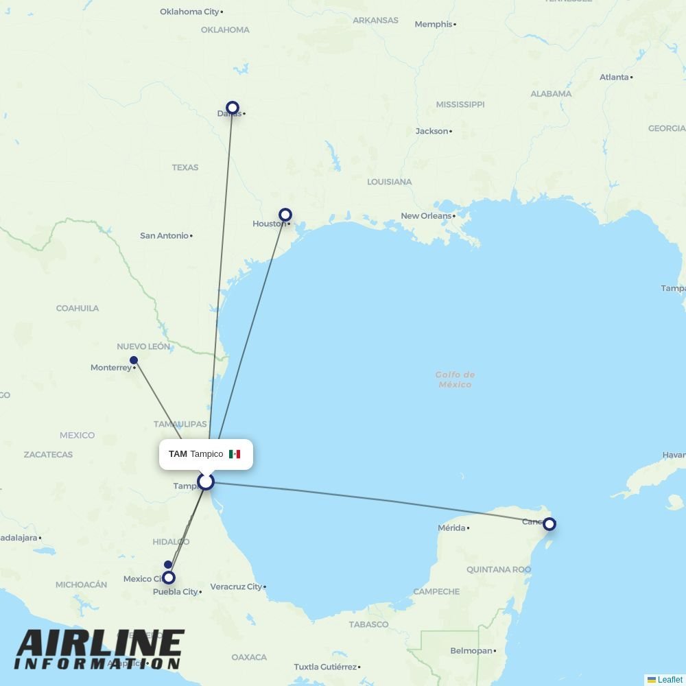 Viva routes from TAM