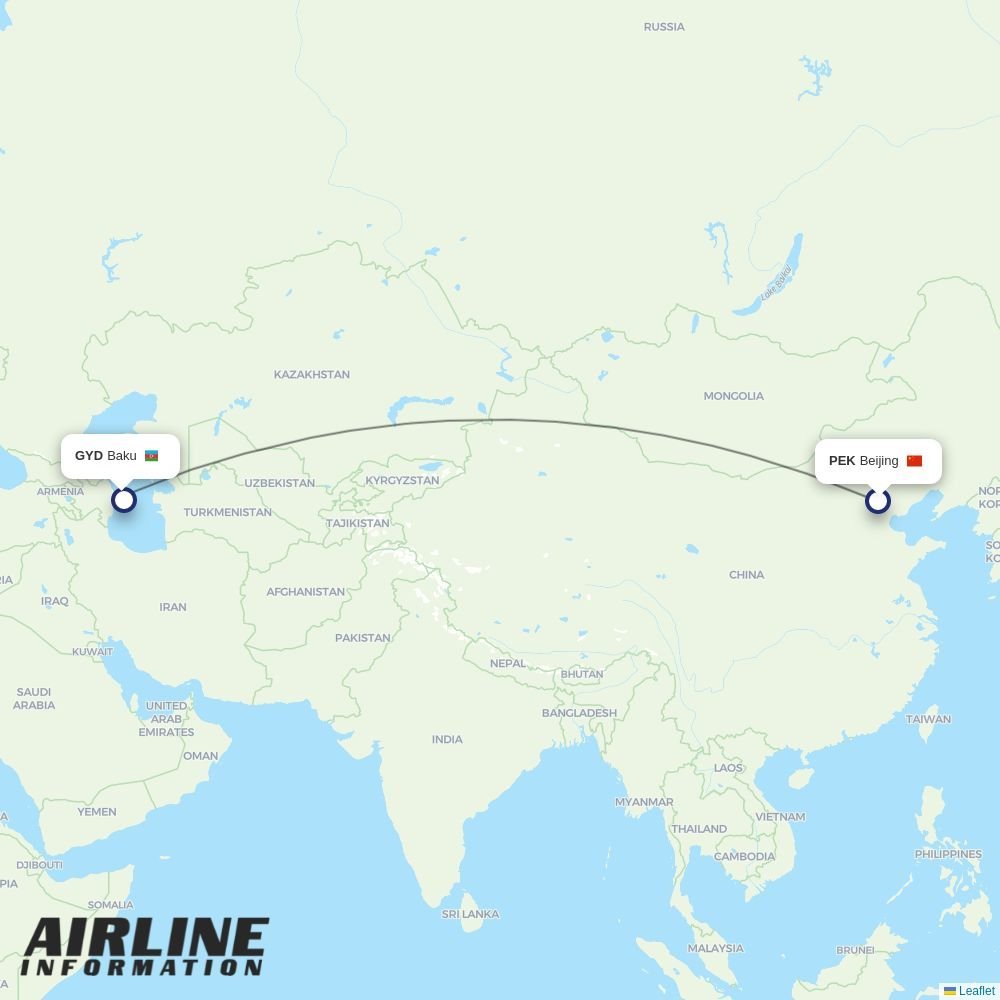 AZAL routes from TBS