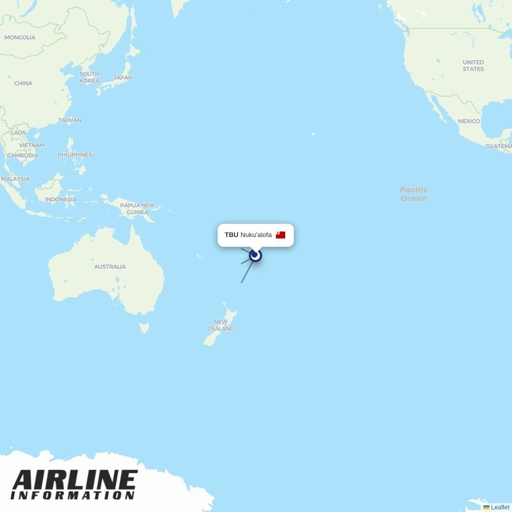 Lulutai Airlines routes from TBU