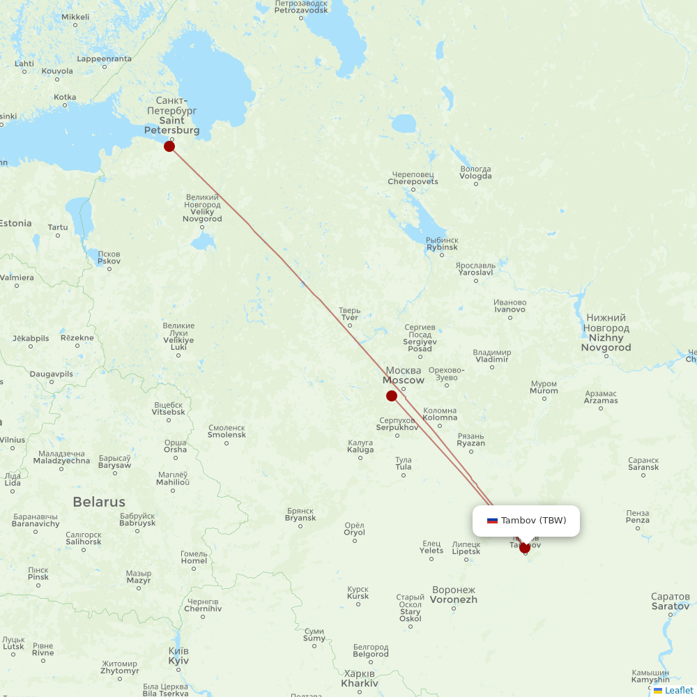 RusLine (Duplicate) at TBW route map