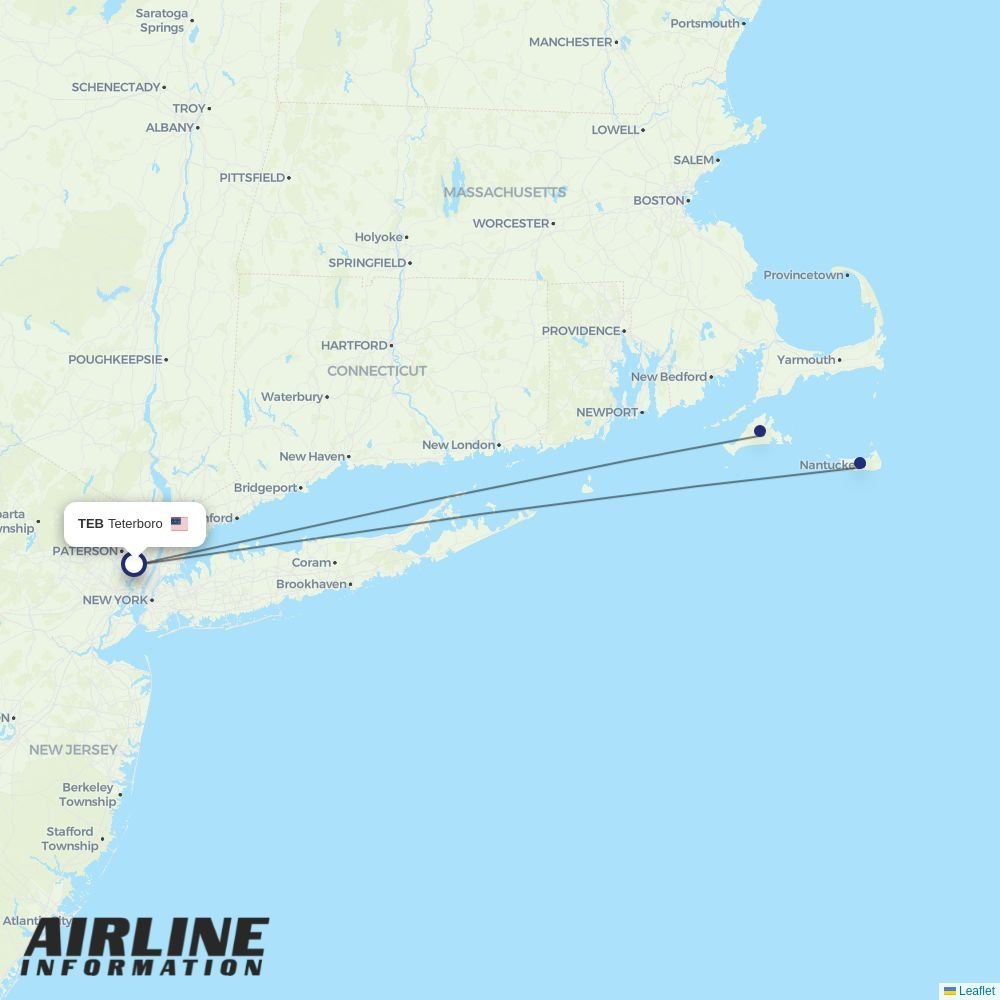 Tradewind Aviation routes from TEB