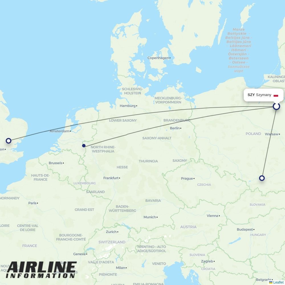 Wizz Air routes from TGD