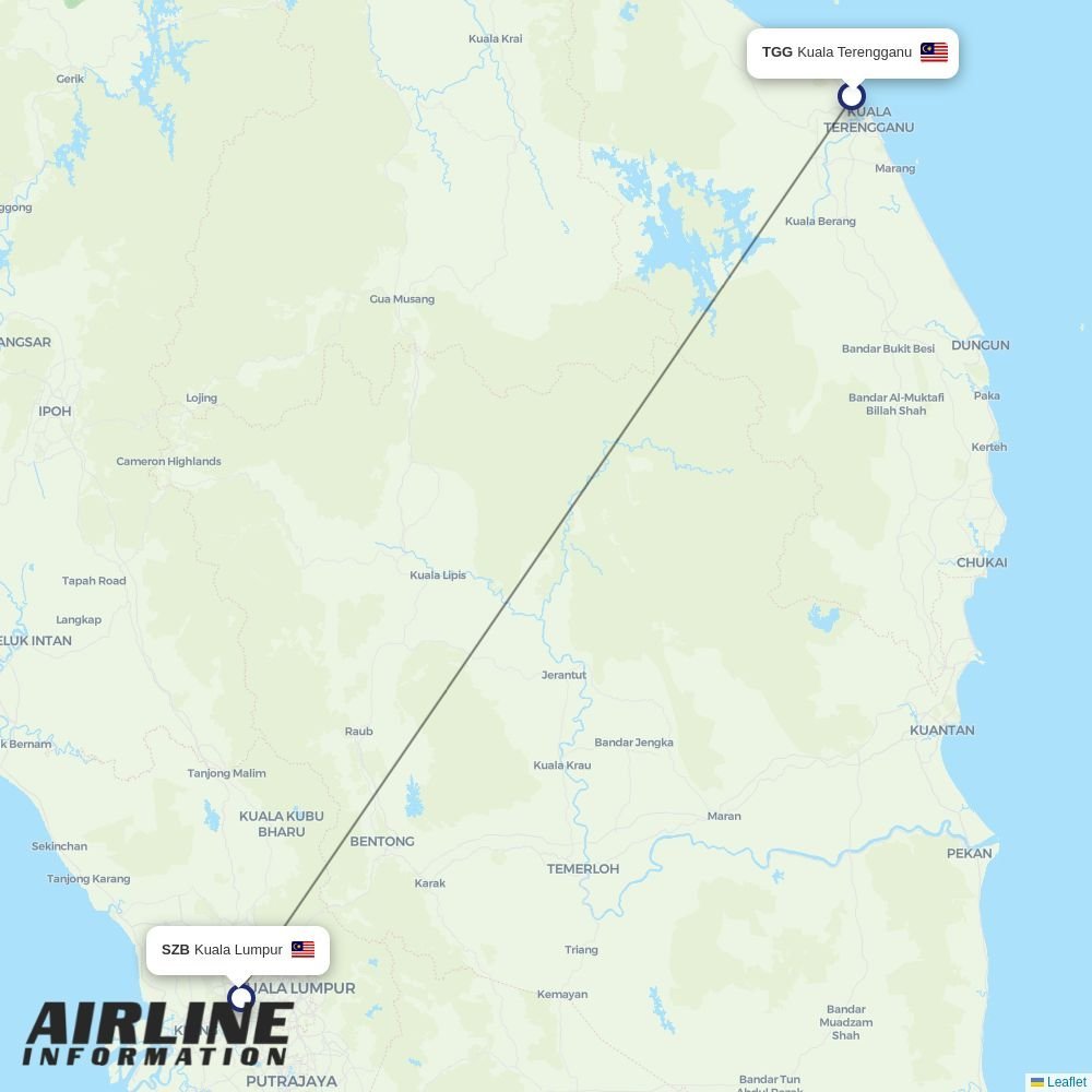 Firefly routes from TGG