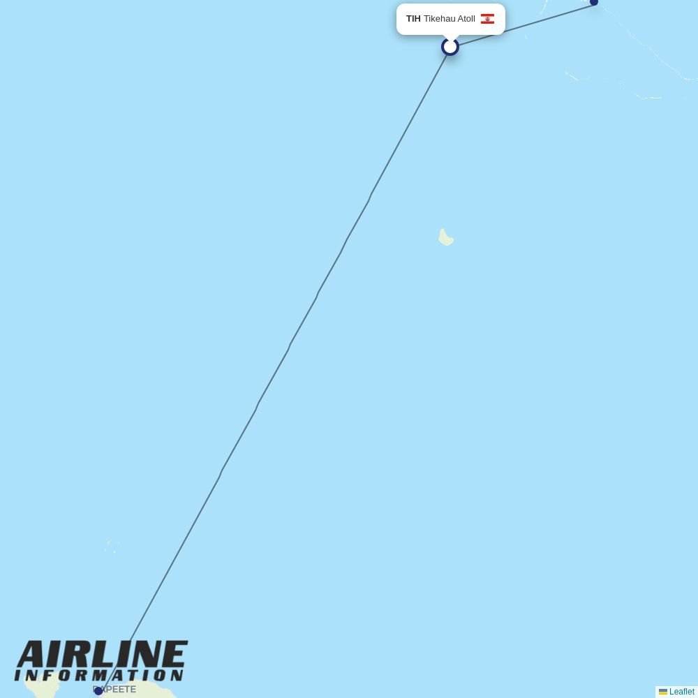 Air Tahiti routes from TIH