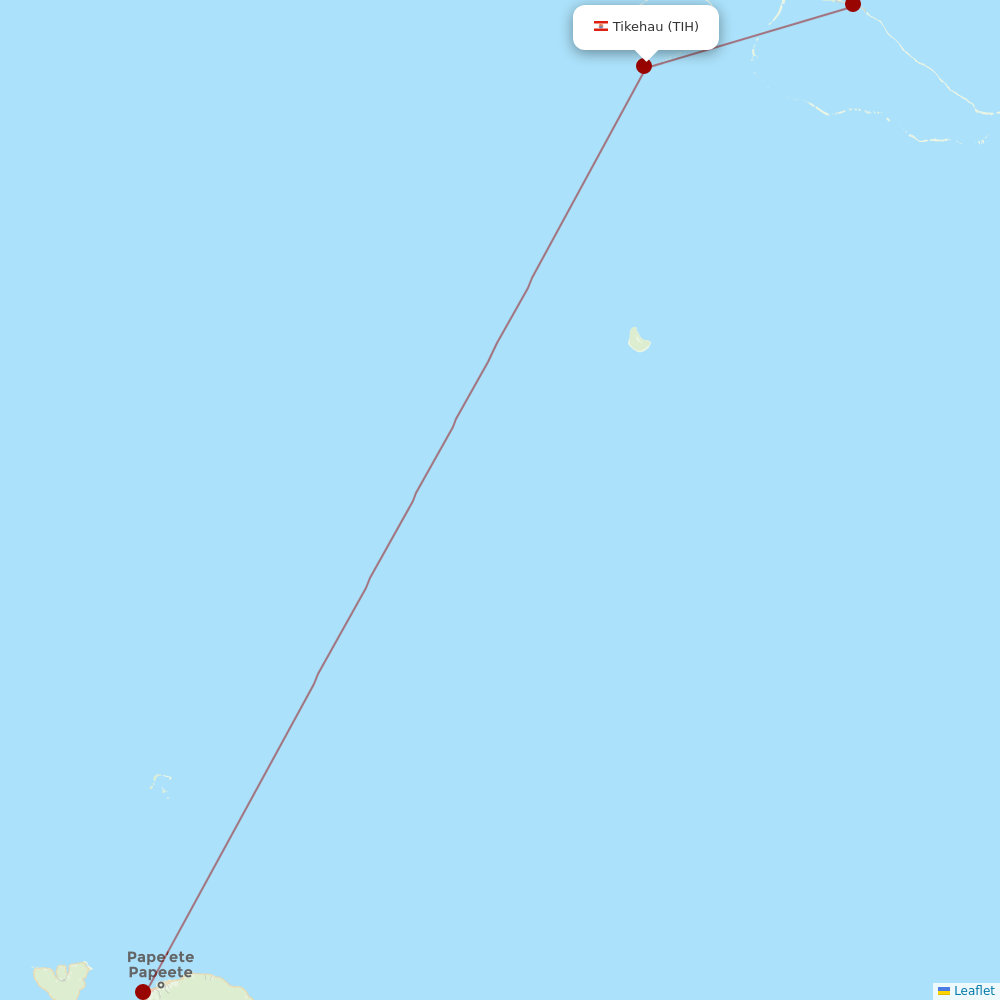 Air Tahiti at TIH route map