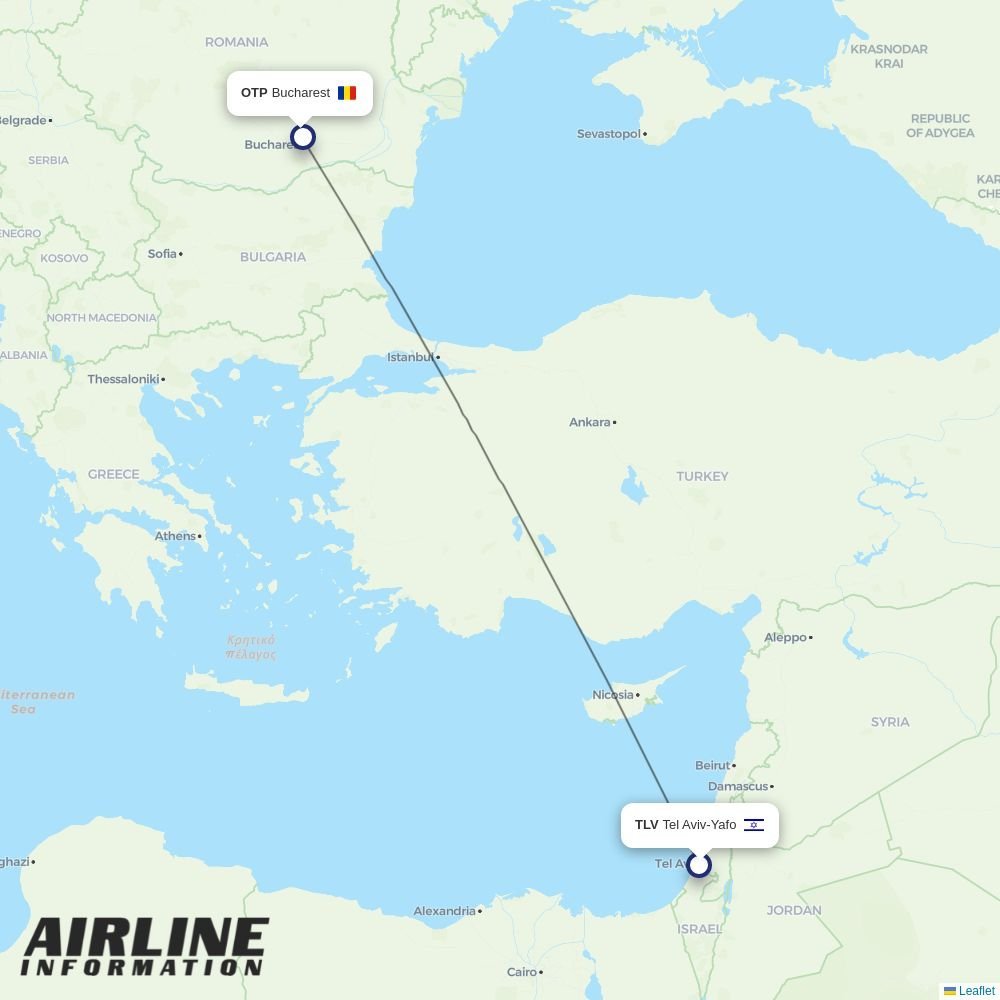 Lufthansa routes from TLV