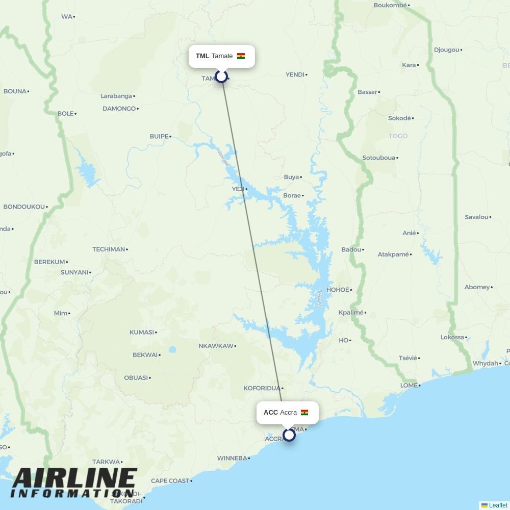 AWA routes from TML