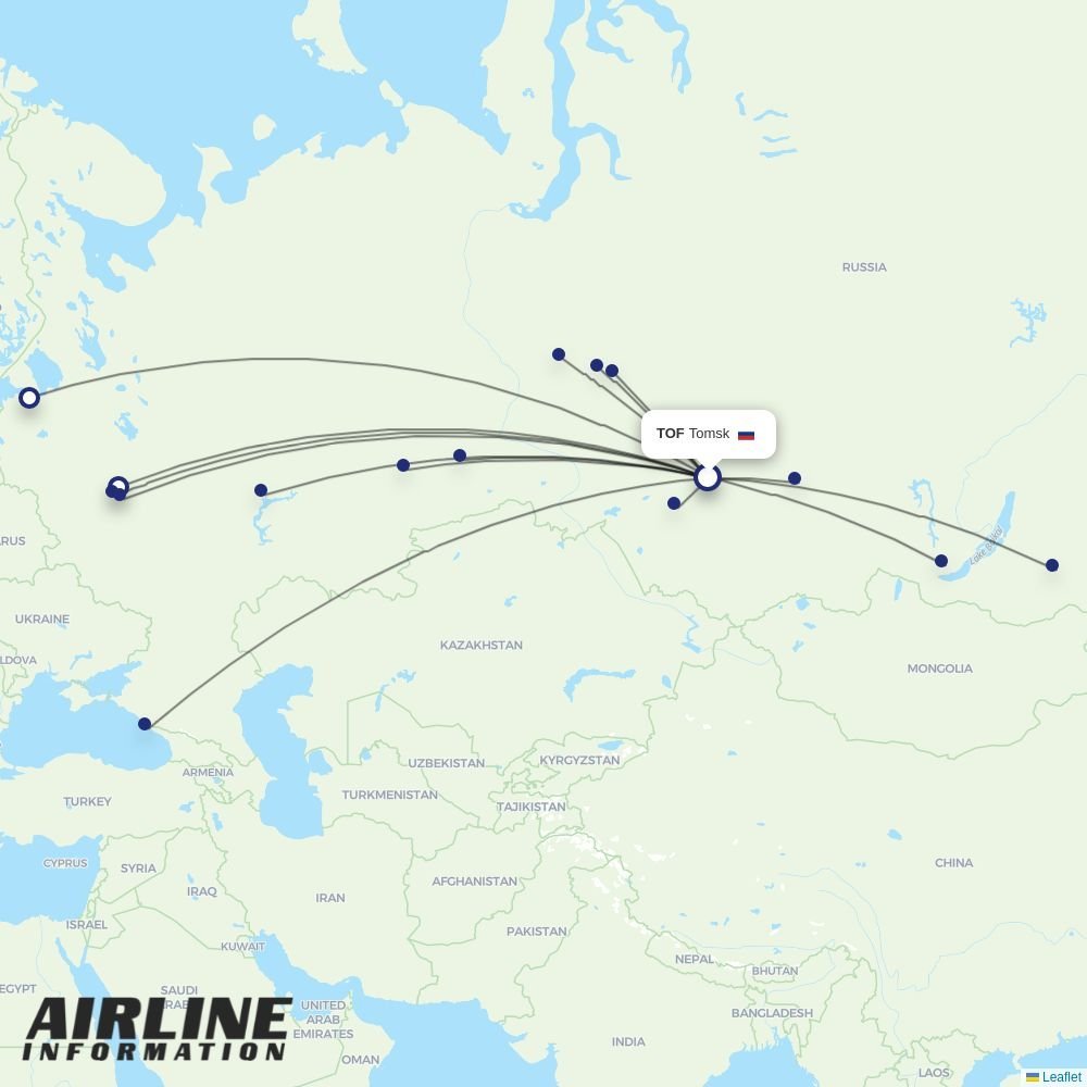 Red Wings routes from TOF