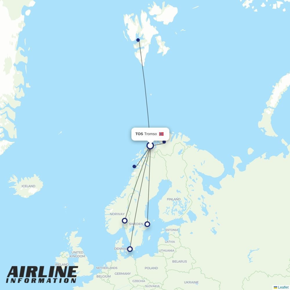 SAS routes from TOS