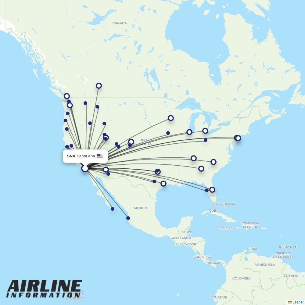 Frontier routes from TPA