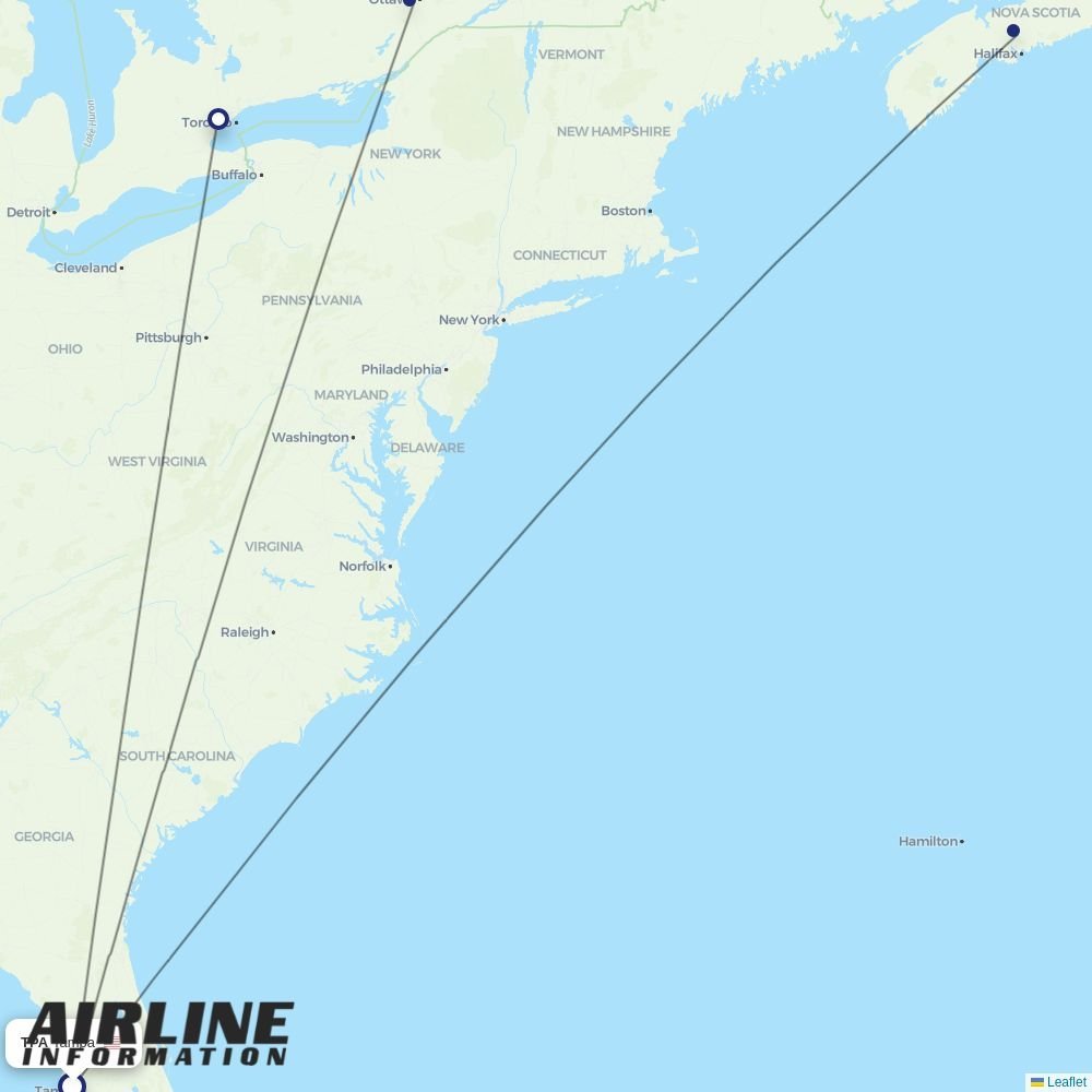 Porter routes from TPA