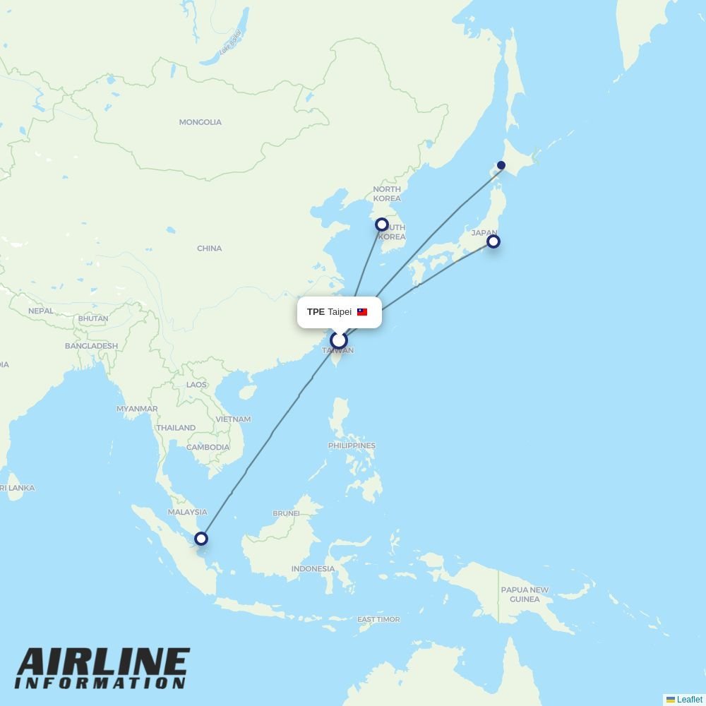 Scoot routes from TPE