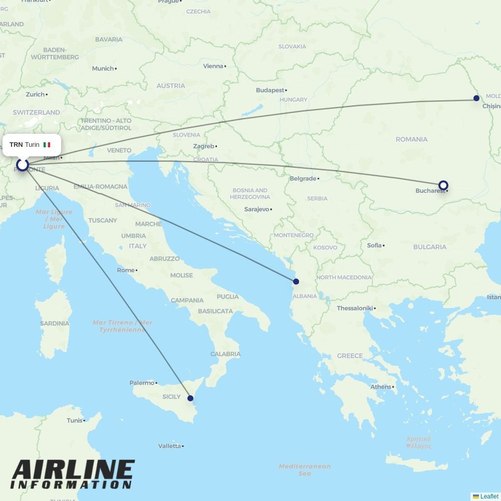 Wizz Air Malta routes from TRN