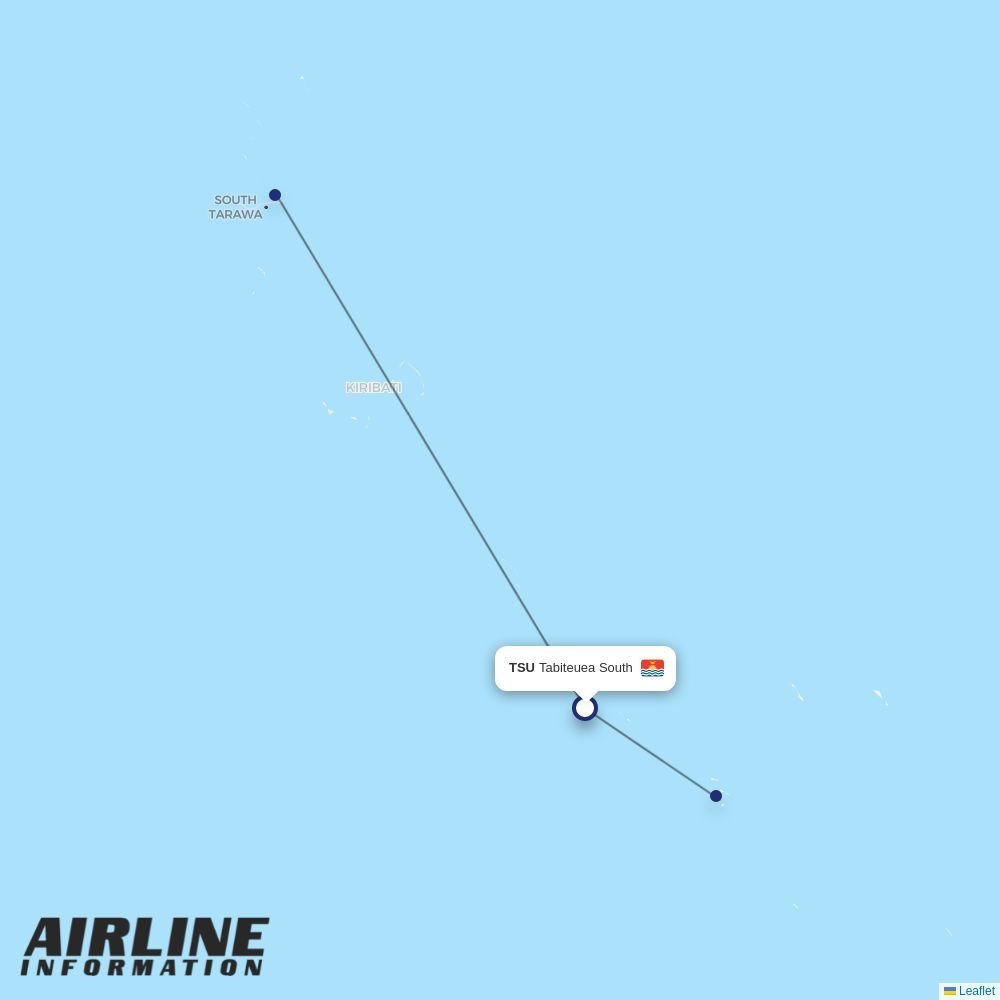 Air Kiribati routes from TSU