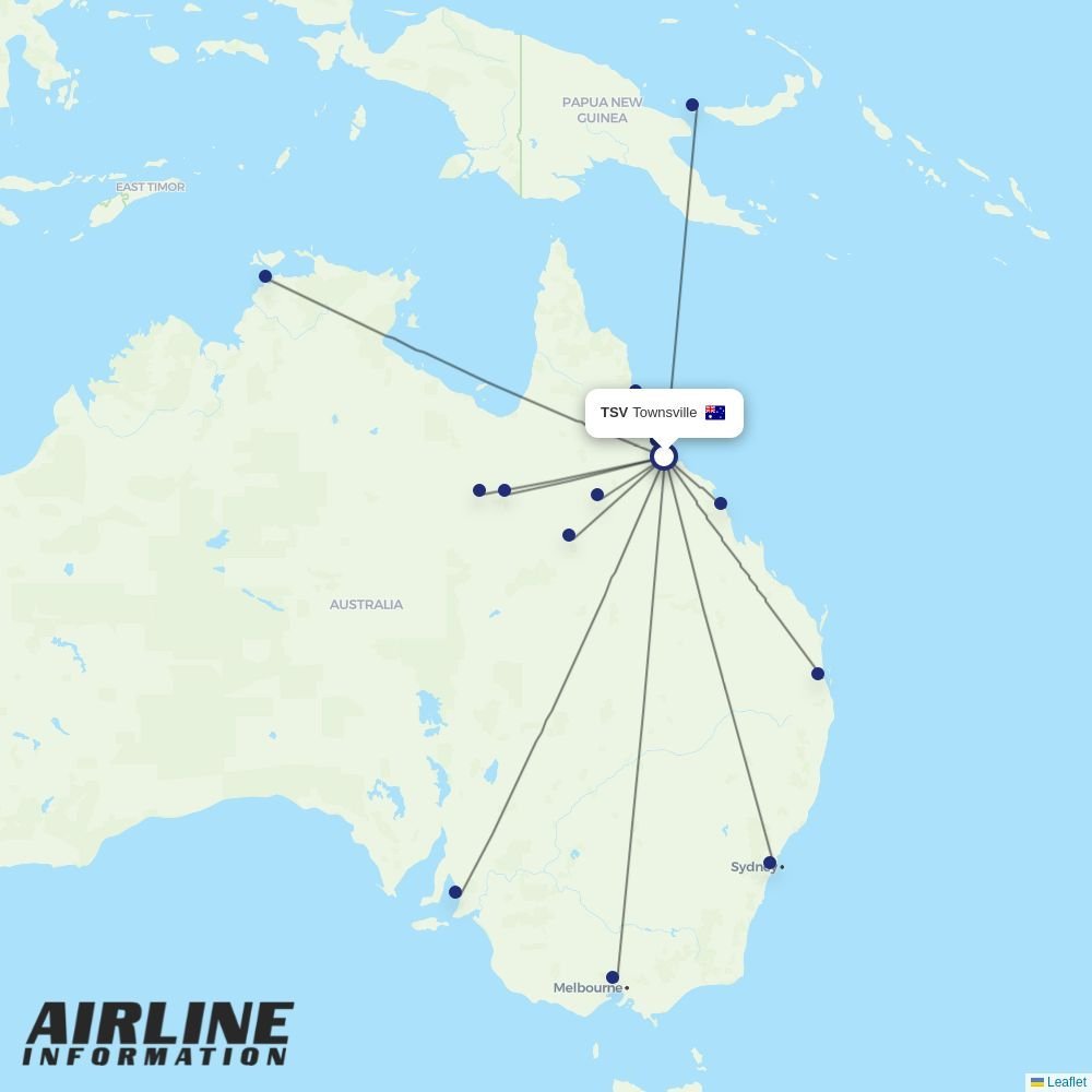 Skytrans routes from TSV