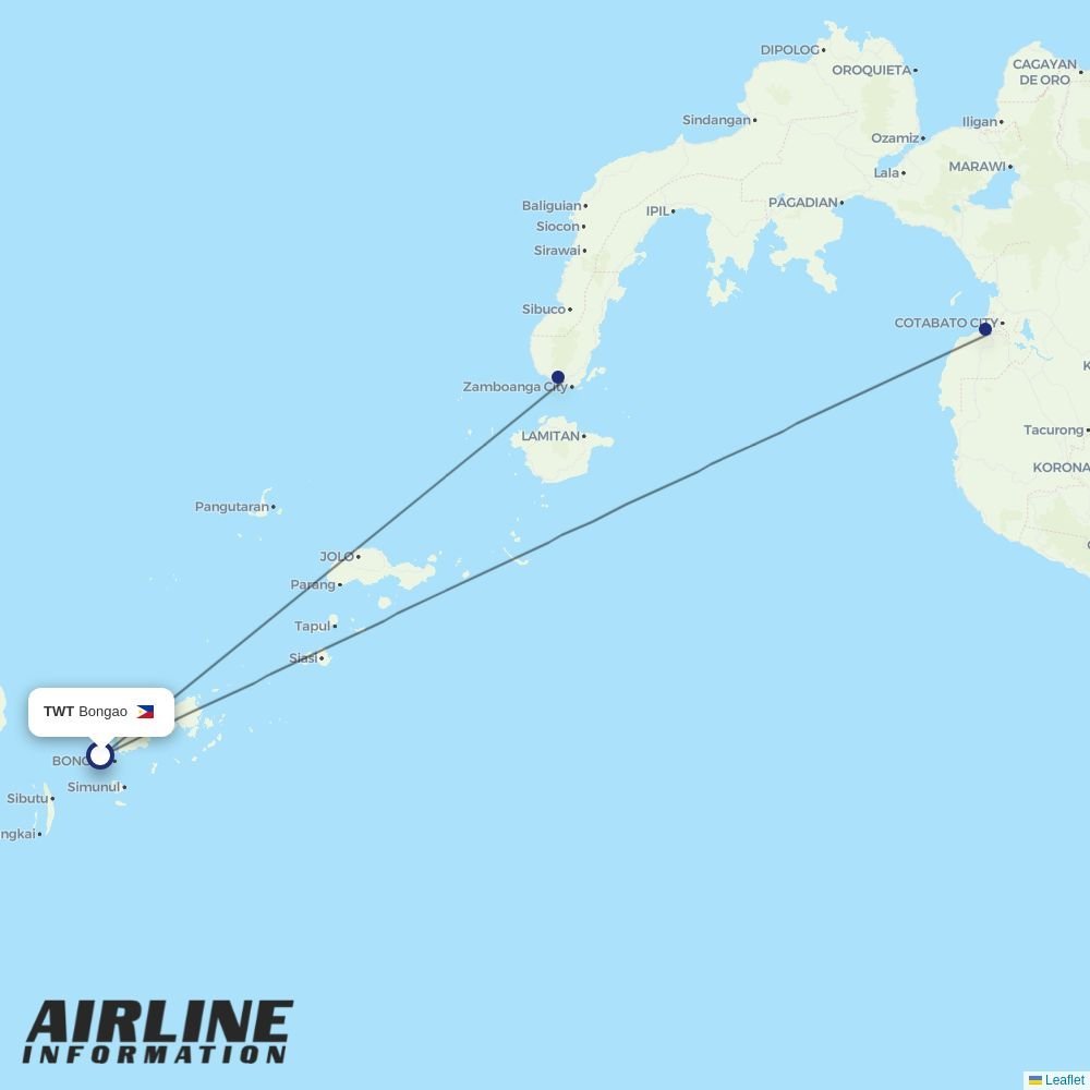PAL routes from TWT