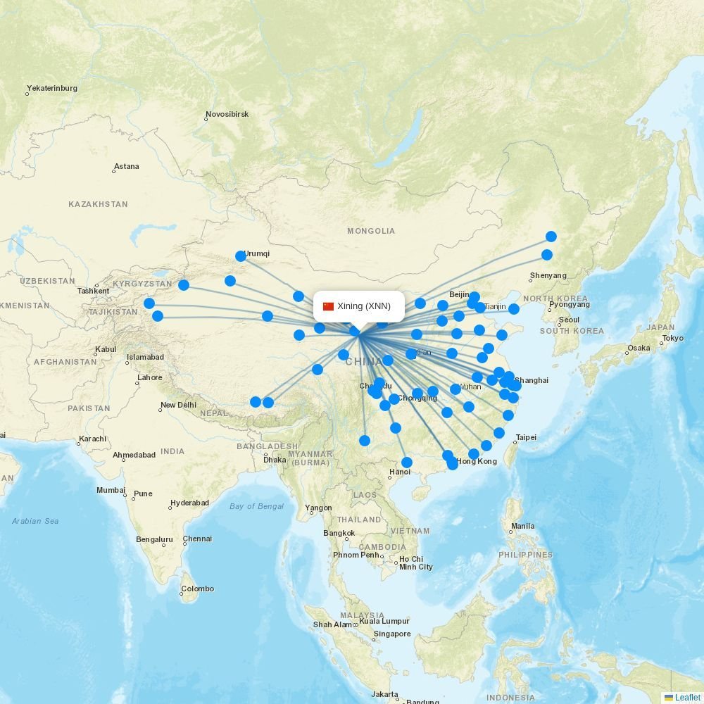 T´Way Air routes from UBN