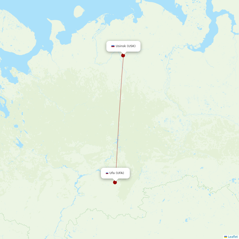 UVT Aero at UFA route map