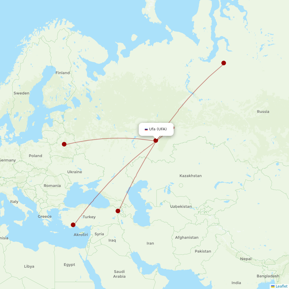 Red Wings at UFA route map