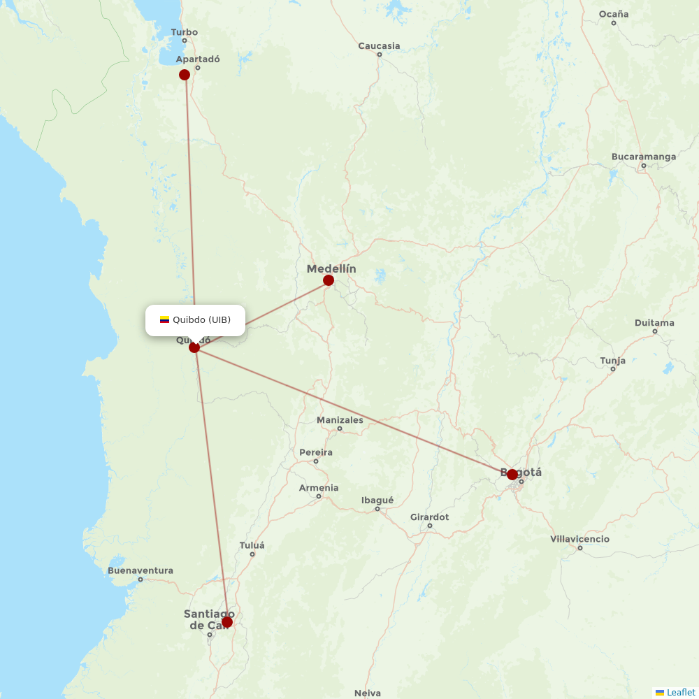 EasyFly at UIB route map