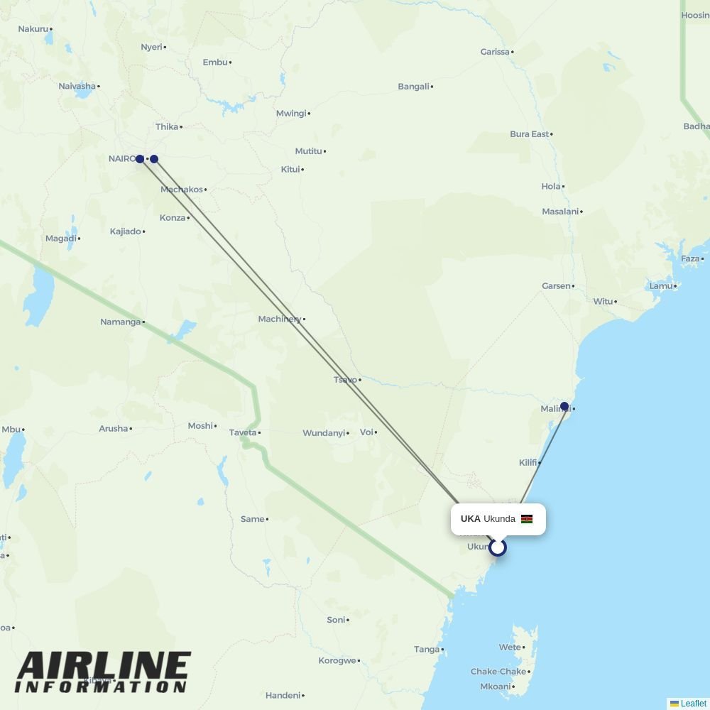 Skyward Express routes from UKA