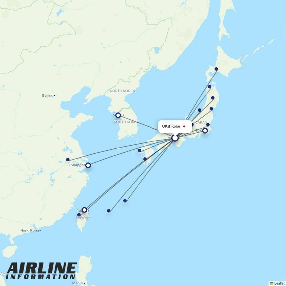 Skymark Airlines routes from UKB